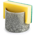 Zoeeker Kitchen Sponge Holder, Ceramic Dish Sponge Holder Scrubby Daddy Farmhouse Dish Rack Brush Holder for Bathroom, Kitchen, Sink, Special Gray - color: Special Gray, size: Cylindrical