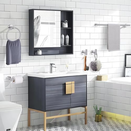 Lairuier 5 Pieces Brushed Nickel Bathroom Accessories Set, 23.6 Inch Bath Towel Bar Set, SUS304 Stainless Steel Bathroom Hardware Set Round Toilet Paper Holder Set Wall Mounted - color: Brushed Nickel, size: 5-Piece Standard Set