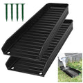 Gutter Downspout Extensions, Rain Gutter Downspout Splash Block,Drain Water Downspout Diverter, Gutter Splash Guards for Rainwater Drainage,16.3Inch (Black-2 Pack) - color: Black-2 Pack
