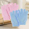 4 PCS Exfoliating Wash Gloves，Bath Sponges,Dual Texture Bath Gloves for Shower Body Scrub, Deep Cleansing Removes Dead Skin for Both Women and Men（Pink+Blue） - color: B5-pink Blue