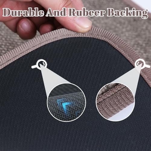 2 Pack Bathroom Rugs, Bath Mats for Bathroom Non Slip Washable, Quick Dry, Water Absorbing, Fits Under Door, Ultra Thin, Rubber Backing, Low Pile, Ideal for Shower, Sink,Oatmeal-24''x16' - color: Oatmeal, size: 24'' x 16'' (2 Pack)