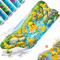 XIYUNTE Baby Bath Mat for Tub Non Slip Kids, BPA Free Extra Long Bathtub Mat 40x16 with Drain Holes and 200 Suction Cups, Non Toxic Machine Washable Toddler Bath Mat, Eco-Friendly Certified - color: Splashy Duck