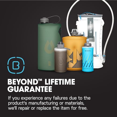 HydraPak Flux - Collapsible Backpacking Water Bottle (750ml, 1L, 1.5L) - BPA Free, Ultra Light, Spill-Proof Twist Cap - color: *NEW* Sage Green, style: 1L/32oz
