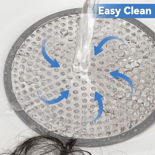 Shower Drain Hair Catcher,4.72",Hair Catcher for Bathroom Drain,Sink,Tub | Bathtub Drain Cover Protector,Easy Installation Clean,Prevents Clogged For Bath/Laundryroom/Kitchen,Drain,Sink,Bathtub - size: Round 4.72 inch