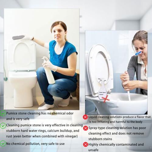 Herda 6 Pack Pumice Stone Toilet Bowl Cleaner, Powerfully Pumice Stick for Toilet Cleaning Hard Water Rings, Calcium Buildup, for Cleaning Stove, Tubs, Grills, Swimming Pools, Sinks（Without gloves） - size: 6 Count (Pack of 1)