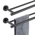 JQK Black Double Towel Bar, 20.5 Inch 304 Stainless Steel Thicken 0.8mm Towel Rack Bathroom, Towel Holder Matte Black Wall Mount, Useable Length 18 Inch 2 Pack, TB100L18-PB-P2 - color: Matte Black, size: 20.5 Inch (2 Pack)
