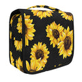 senya Hanging Travel Toiletry Bag Kit Makeup Case Cosmetics Organizer for Men Women - color: Black Sunflower