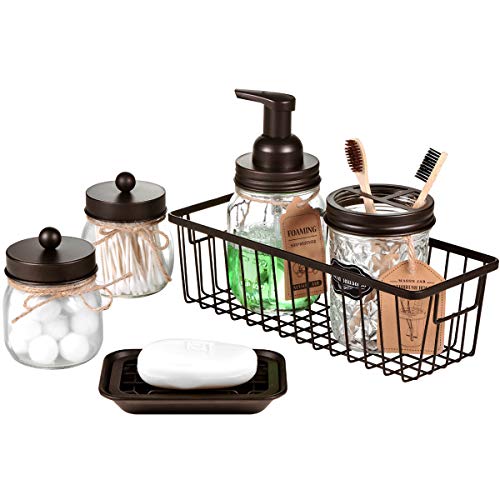 Kitchen and Bathroom Soap Dish Tray - Metal 2-Piece Soap Dish Tray with Drainage Grid and Holder for Kitchen Sink Countertops to Store Soap, Sponges, Scrubbers - Rust Resistant - 2 Pack (Bronze) - color: Bronze