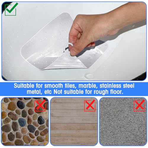 Yinkin 6 Pcs Drain Covers to Keep Bugs Out Silicone Shower Floor Tub Stoppers Bathtub Drain Stoppers Sewer Anti-Odor Mats Deodorizing Plugs for Bathroom(6 x 6 Inch,Square,White) - color: White, size: 6 x 6 Inch, style: Square