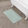 Laura Ashley Ruffle Border 100% Cotton Bath Rug, Aqua, 20"x 34" - color: Aqua, size: 1'8" x 2'10" (Rectangular)