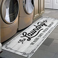 Pauwer Farmhouse Kitchen Rug, 20"X48", Beige, Non Slip, Washable, Machine Made - color: Beige, size: 1'8" x 4'