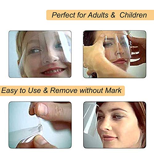 EBANKU Shower Face Shield Eyebrow Eyelash Shield Visors 100 PCS Waterproof | Eyebrow Eyelash Protector Cover for Shower, Face Shields for Hairspray, Eye Eyelid Surgery Aftercare, Strong Adhesive,Plastic - style: 100 Count