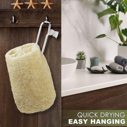 6 Pack Natural Loofah Exfoliating Body Scrubber, 5 Inches Organic Luffa Bath Sponge Exfoliating Shower Body Scrubber for Deep Cleaning & Smooth Skin, Natural Real loofah Sponge for Men & Women - style: Loofah Sponges