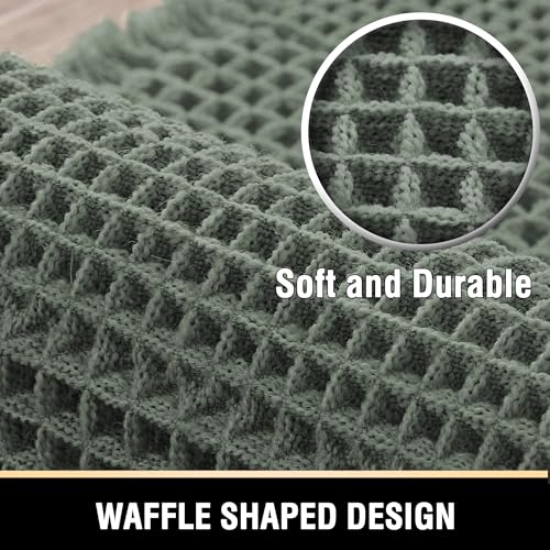 H.VERSAILTEX Upgraded Waffle Bath Mat Super Absorbent Non Slip Bathroom Rugs for Bathroom Floor Machine Washable Dry Fast, 17" x 24", Lichen - color: Lichen, size: 17" x 24"