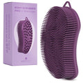 MainBasics Silicone Body Scrubber Dual-Sided, Purple, Massage | Shower Scrubber with Massage Nodes, Silicone Loofah Alternative for Deep Clean - color: Purple, size: Massage