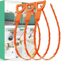 Drain Snake Hair Drain Clog Remover - 3 Pack Shower Snake Sink Unclogger Tool with Exquisite Packaging - color: Orange, style: 3 Pack