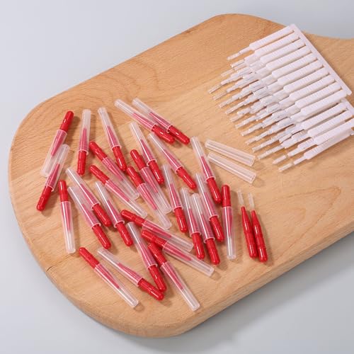 80pcs Shower Head & Nozzle Cleaning Tools, Including 30 Cleaning Brushes & 50 Shower Hole Brushes, Practical Unclogger Picks for Small Holes, Sink Gaps, and Showerhead Cleaner (Red, White)