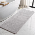 TYUU Bathroom Runner Rug, Ultra Soft Long Bath Mat Machine Washable Super Absorbent Quick Dry Bathroom Runner Rugs 24 x 60 Non Slip, Light Grey 24" x 60" - color: Light Grey, size: 24" x 60"