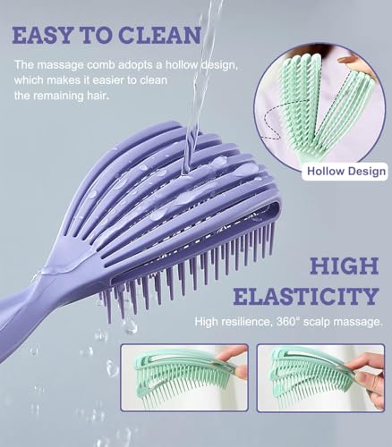 Soft And Elastic Scalp Massage Comb Massager, Shampoo And Itching Comb Does Not Hurt The Scalp And Hair, Can Also Be Used For Curly Hair Care (Green, Small) - color: Green, size: Small