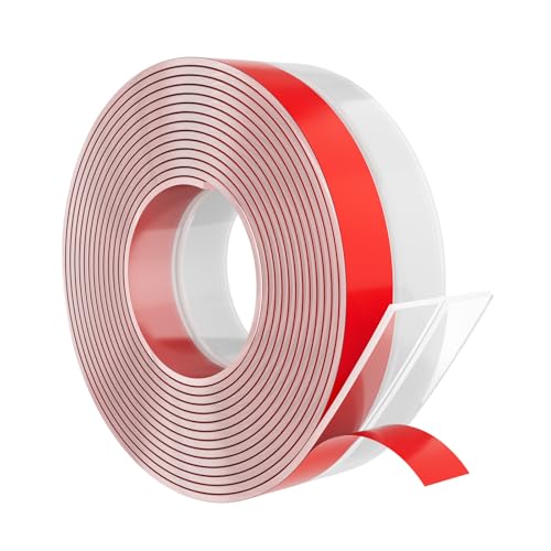 Elvone Weather Stripping Door Seal for Door Frames, 36'x3 x0.08, Clear | Self-adhesive flexible silicone seal tape for door frame gaps and window gaps. block drafts, dust, and noise - color: Clear, size: 36ft (3" W x 5/64 "T)