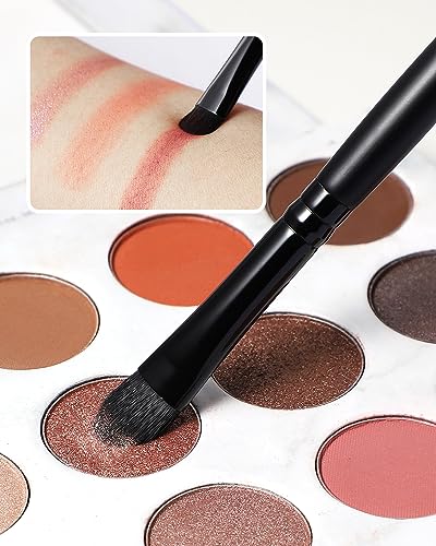 EIGSHOW 5Pcs Everyday Makeup Brush Set for Foundation Powder Eyeshadow Eyeliner, Vegan & Cruelty-Free, Travel Basic Make Up Brushes Kit for Women - Black - color: Black