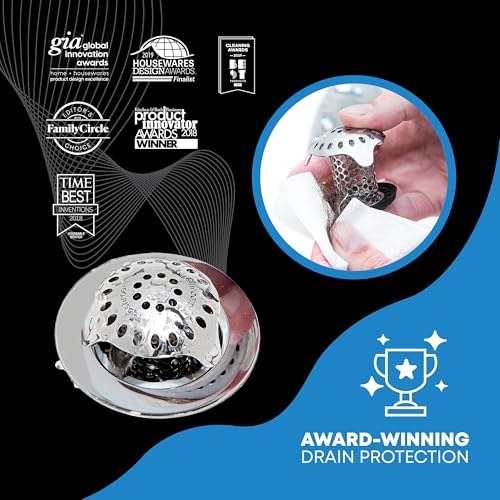 TubShroom Ultra Revolutionary Bath Tub Drain Protector Hair Catcher/Strainer/Snare Stainless Steel, Single Pack - style: Stainless Single