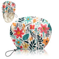 Luxury Shower Cap Silk Satin Lined Waterproof Reusable Adjustable Elastic Dry Hair Bathing Caps Cute for Women Girls-Red Flower - color: C-2-Red Flower