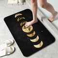 Celestial Moon Phases Bathroom Mat,Non-Slip Rubber Backing Thin Low-Profile Bath Rug,Easy-Clean Bathroom Floor Mat for Shower,Bathtub,Kitchen,or Entryway - color: Celestial Moon Phases