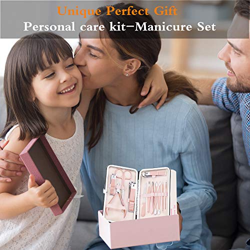 Aceoce Professional Manicure Set Pedicure Kit Nail Clippers Set Nail Kit | Stainless Steel Nail Clippers Cuticle Trimmer Grooming Travel Manicure Pedicure Tools for Women Personal Care Tools Gifts - size: 12 Piece Set