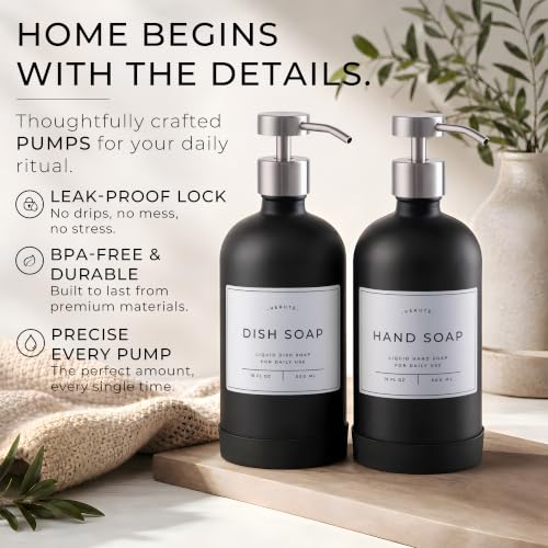 Soap Dispenser Pump | Stainless Steel Replacement | Durable, Rustproof | for Glass & Plastic Bottles with 28mm 28/400 Thread - 2 Pack (Brushed Silver) - color: Brushed Silver