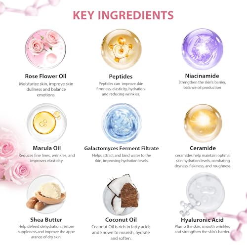 Gifts for Women, Birthday Gift for Women, 30pcs Rose Facial Skin Care Gifts Set, Thinking of You Gift, Spa Gifts Basket Set, Get Well Soon Gifts, Birthday, Christmas, Anniversary, Mothers Day, Wife