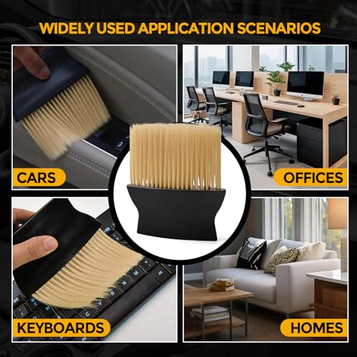 2PCS Car Detailing Brush, Automotive Interior Dusting Brush, Soft Car Interior Cleaning Tool for Dashboard Interior, Leather, Keyboard, Scratch-Free - size: 2PCS-A