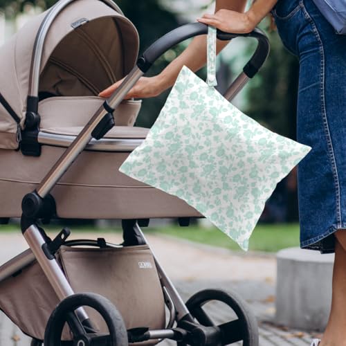 4 Pack Rose Floral Wet Bag Waterproof Washable Reusable Wet Dry Bag for Swimsuit Clothes Cloth Diaper Travel Beach Pool Yoga Gym Toiletries Gift for Women Bachelor Party Birthday Christmas - color: Colorful Flowers 333