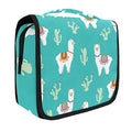 senya Hanging Travel Toiletry Bag Kit Makeup Case Cosmetics Organizer for Men Women - color: Llama Alpaca And Cactus