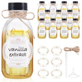 12 Pack 4 oz Boston Glass Bottle with Cap, Empty Glass Bottles for Homemade Vanilla Extract, Essential Oils, Juice, Potion, Syrup, Liquids, Christmas, Holiday Gift (Clear) - color: Clear, size: 12 Pack