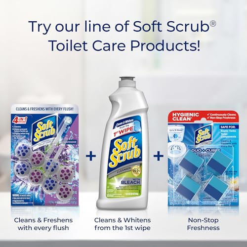 Soft Scrub 4-in-1 Rim Hanger Toilet Bowl Cleaner, Lavender, 2 Count - size: 2 Count (Pack of 1)