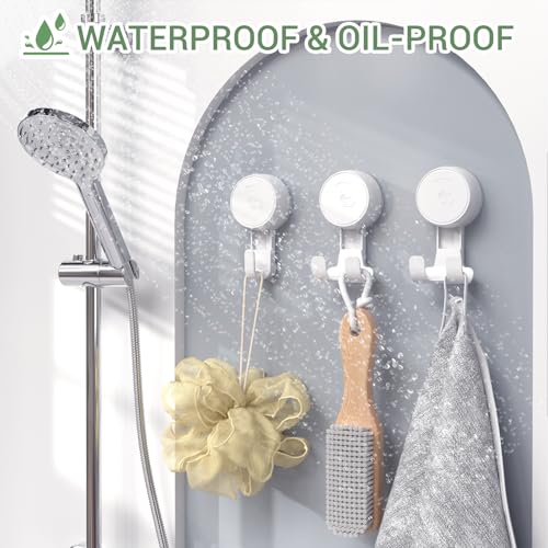 LUXEAR Suction Hooks Powerful Vacuum Suction Cup Hooks-1PACK Razor 1pack Single White - size: 1 Pack Single & 1 Pack Razor