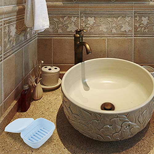 Soap Dish 2 Pack Waterproof Portable Soap Tray for Travel, Home, Outdoor, Camping, Gym - Sky Blue - color: Sky Blue