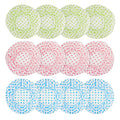 Shower Cap, 12 Pcs Plastic Shower Caps, Shower Caps for Women Reusable Waterproof, Elastic Band Flower Printed Hair Cap for Shower Spa Salon