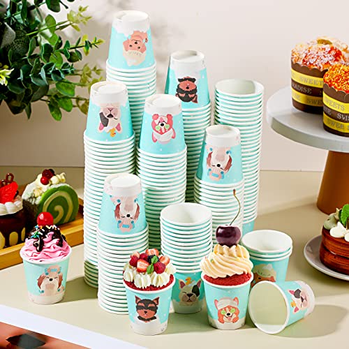 Patelai 500 Pack 3 oz Paper Cups Disposable Bathroom Small Mouthwash Animal Beverage Drinking Cups for Home, Office, Travel, Party(Bathroom Dog) - style: Bathroom Dog
