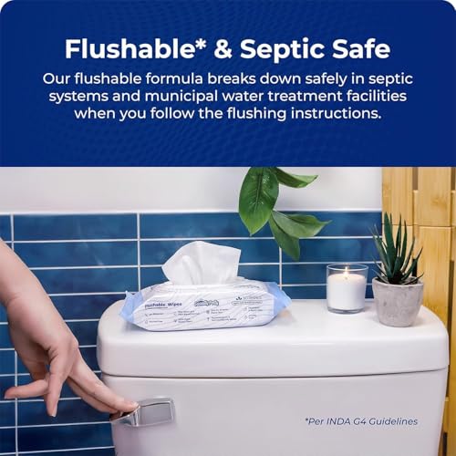 Squatty Potty 7″ Toilet Stool + Plant‑Based Flushable Wipes Bundle — Improve Bathroom Posture & Freshness, Spa‑Scented, Flushable & Septic‑Safe - color: White + Wipes