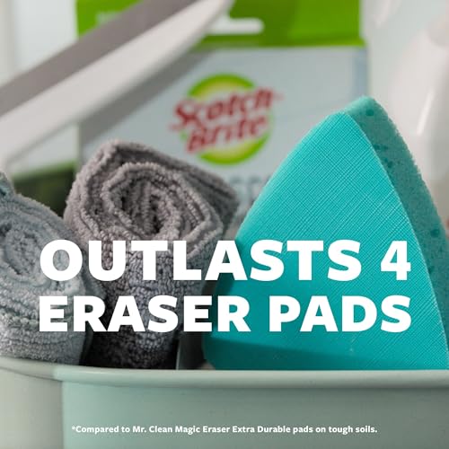 Scotch-Brite Swift Scrub Bath Cleaner Scrubbers, Soap Scum Remover for Cleaning Bathroom, Bathroom Scrubber Pads Safe for Tile, 2 Bathroom Cleaner Scrubbers - size: 2 Pack