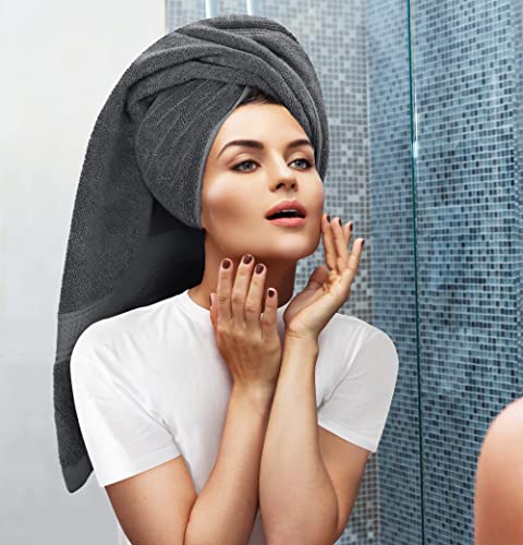 Utopia Towels Set, 16 Bath Towels, 16 Hand Towels, and 32 Washcloths, 600 GSM Ring Spun Cotton Highly Absorbent Towels for Bathroom, Shower Towel, (Pack of 64) (Grey) - color: Grey, size: 64 Pieces Towel Set