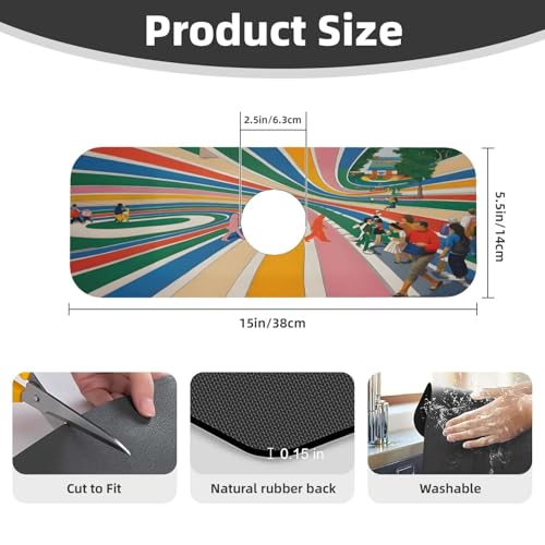 Beatles Come Together Abbey Road Kitchen sink faucet pad, strong water absorption, anti slip, easy to clean, very suitable for splash and drip prevention, suitable for kitchens and bathrooms - color: Beatles Come Together Abbey Road