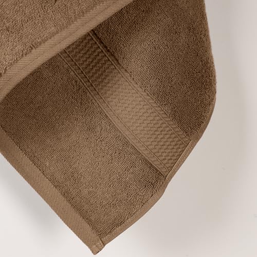 SUPERIOR Egyptian Cotton Plush & Absorbent, Bath Towel Set of 2, Latte | Quick Dry, Soft Luxury Towel Set, Bath Essentials for Bathroom, Guest Bath, Spa, 2 Piece Bath, Madeline Towels - color: Latte, size: ﻿Bath Towel 2-Pack