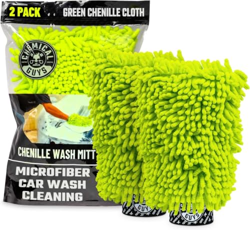 Chemical Guys Chenille Premium Scratch-Free Microfiber Wash Mitt for Car Washing,Lime Green,Ultra-Soft Car Wash Gloves,Swirl-Free Finish,Safe for Trucks,SUVs,Motorcycles,and More,(Pack of 24) - size: 24 Pack
