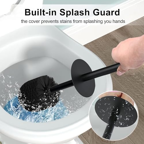 Contemporary Ribbed Design Resin Toilet Holder and Brush Set for Bathroom, Stylish and Durable Cleaning Tool with Modern Design, Compact for Efficient Cleaning - style: Ribbed White