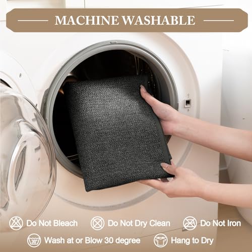 YIHOUSE Bathroom Rugs, Set of 5 Ultra Thin Bath Mat, Non-Slip, Quick Dry, Machine Washable Bathroom Mat Set for Bathroom Floor, Tub and Shower, Dark Grey