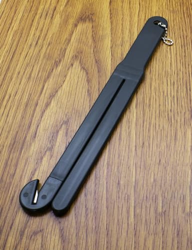 Food Bag Pouch Cutter Opener with Stainless Steel Blade and Squeezer for Kitchens - Includes EZ Hang Chain (Black) - color: Black