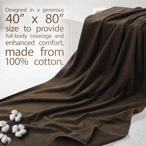 Cotton Paradise 100% Cotton Turkish Towel, Soft Absorbent Quick Dry, 40x80 Oversized Bath Sheet Towel, Chocolate Brown - color: Chocolate Brown, size: 1 PC 40x80"